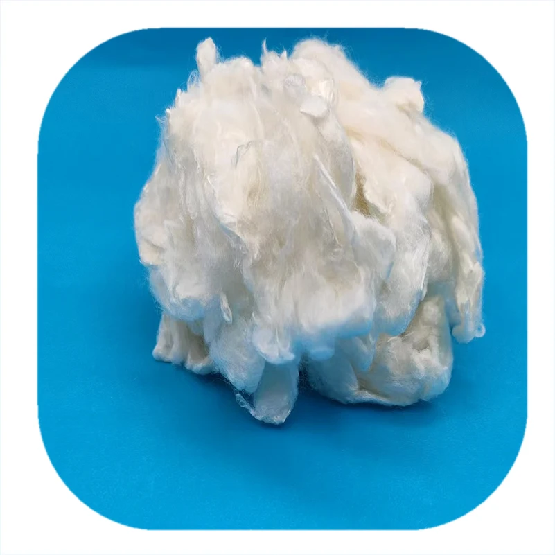 Wholesale 3D 60MM FR white Viscose fiber for mattress