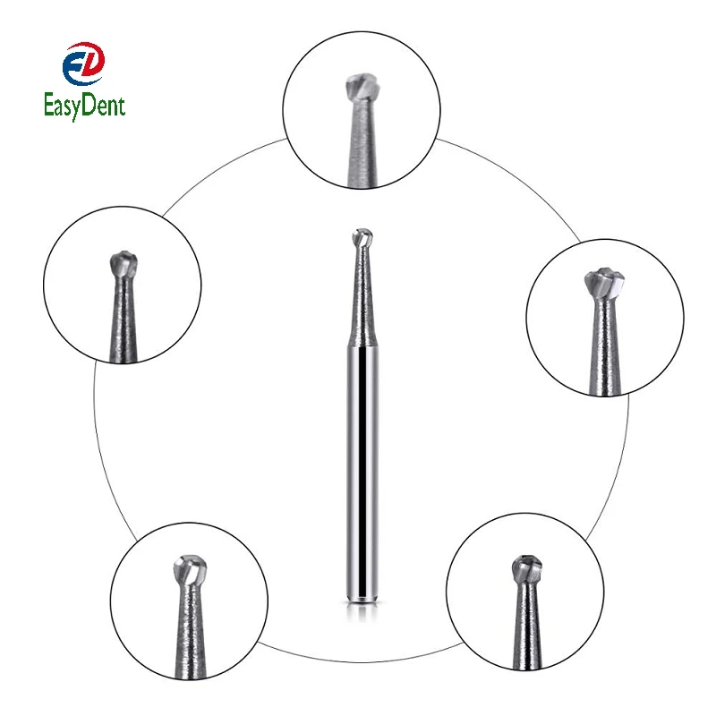Dental FG Round Burs Drill Tungsten Dental Carbide Burs for High Speed Handpiecess Medium Dentist Tools