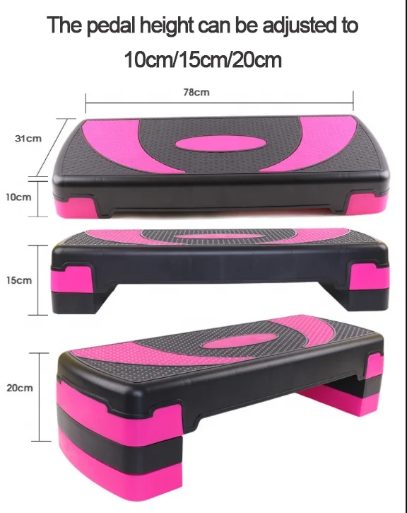 Hot Sale Various Adjustable Platform Exercise Custom Logo Aerobic Stepper Fitness Steps For Yoga