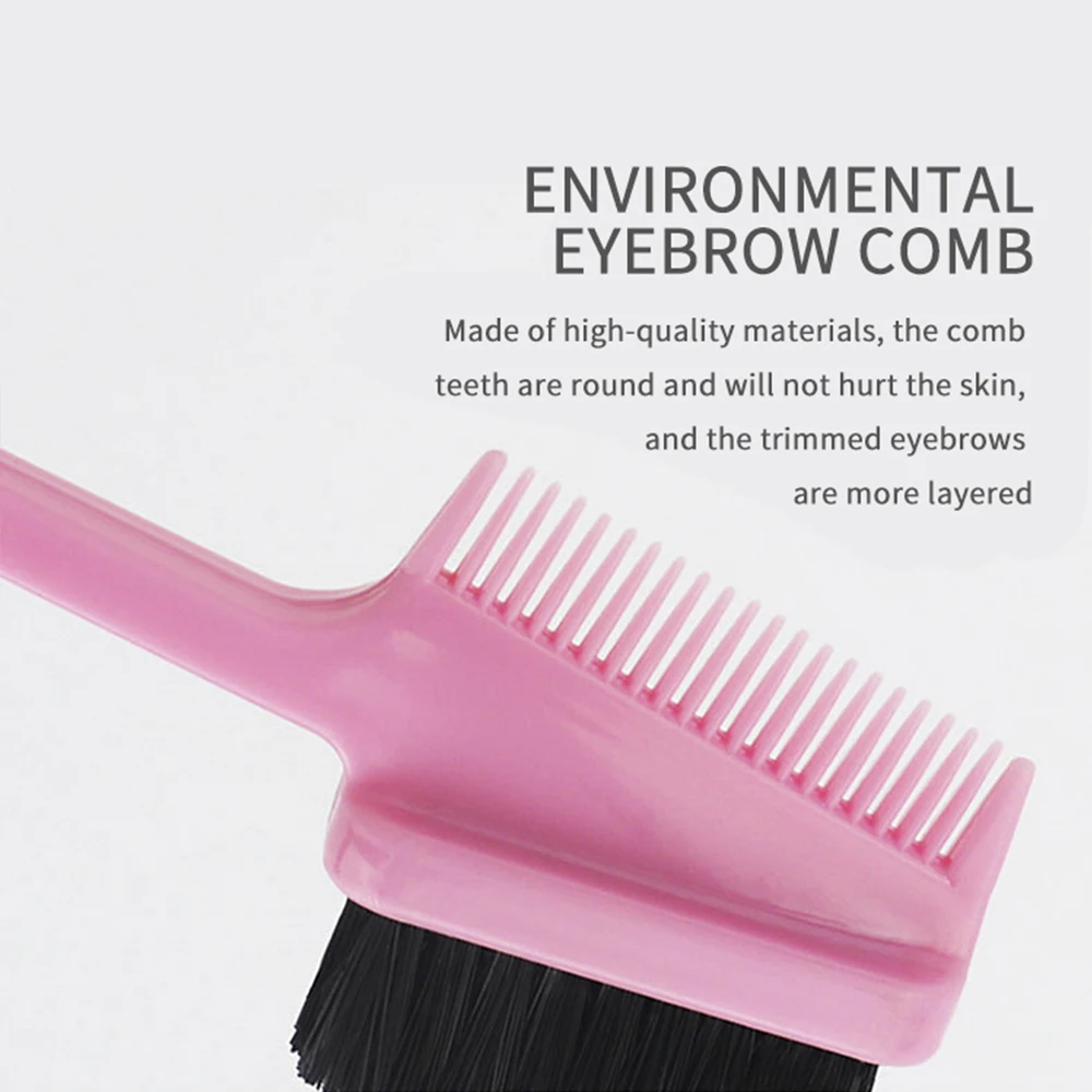 Hair Tools custom 3 in 1 Hair edge brush edge brush and comb double Eyebrow brush