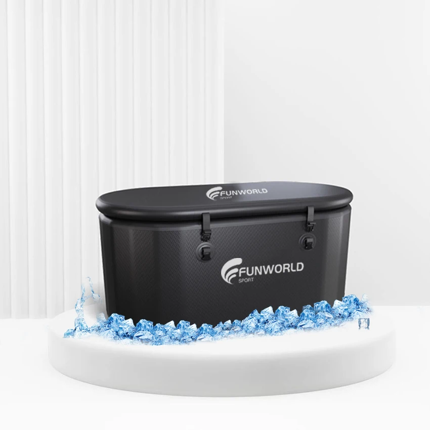 Eco-friendly Pvc Foldable Stand Alone Ice Bbath Bathtub Ice Bucket Challenge Cold Plunge Chiller For Adults