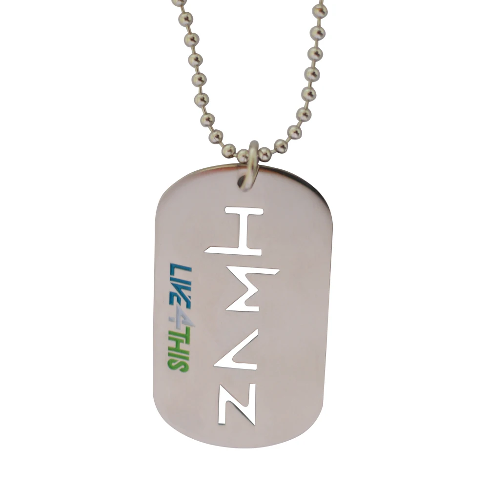 Wholesale Custom Named Sublimate Stainless Steel Pet Id Tags Metal Design Logo Dog Tags Necklaces