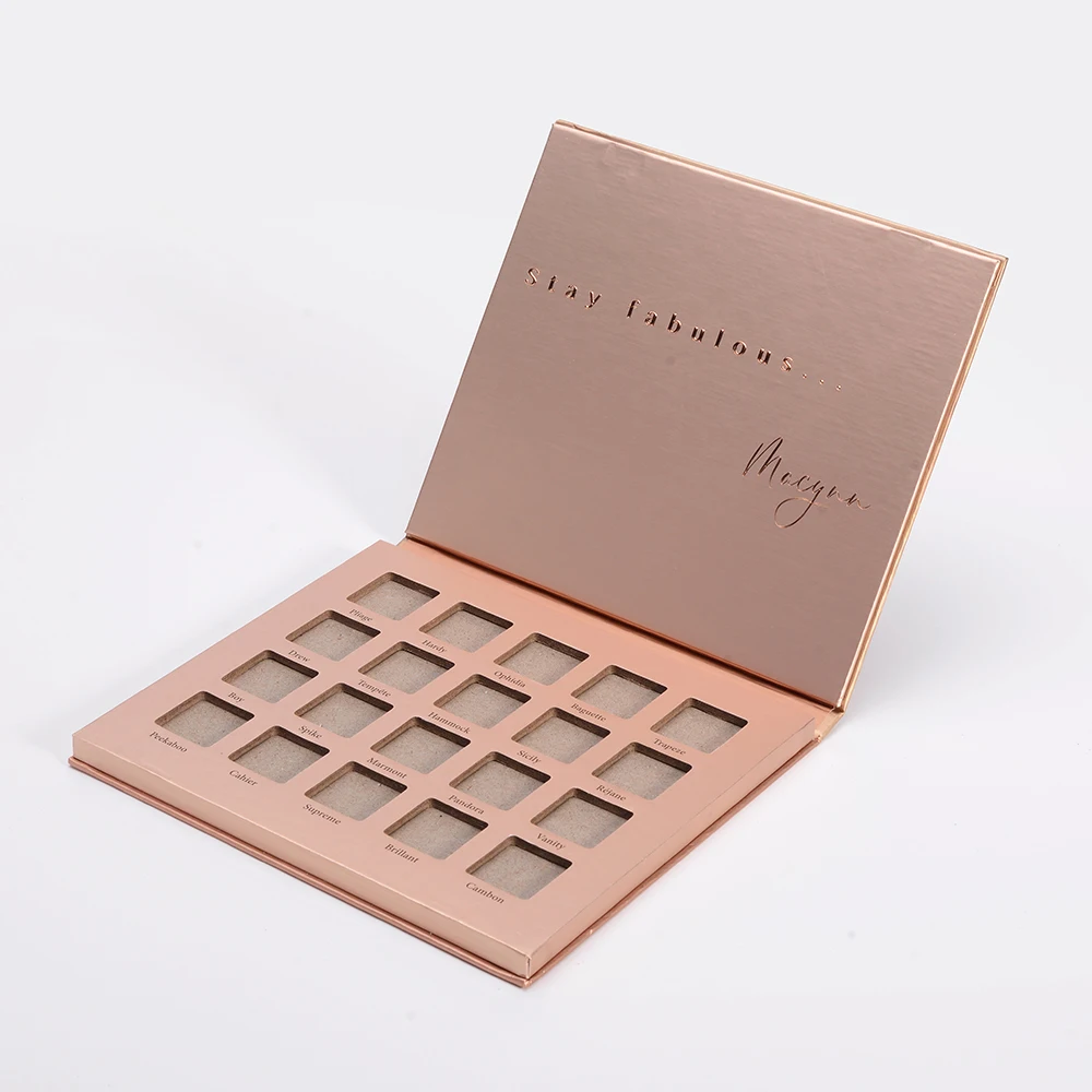Free Shipping Sample Custom Design Empty cosmetic Packaging Box Eye Shadow Palette Private Label Box