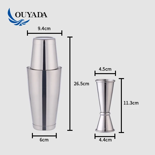 
Factory Direct 13 pieces 28oz stainless steel boston cocktail shaker set bartender kit with stand 
