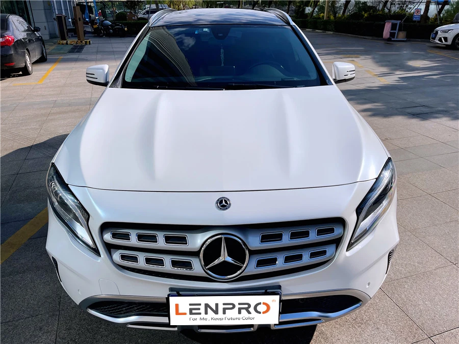 Пленка для автомобиля LENPRO из высококачественной бумаги на заказ, автомобильные аксессуары, виниловая пленка, матовая жемчужная белая пленка для автомобиля, виниловая пленка