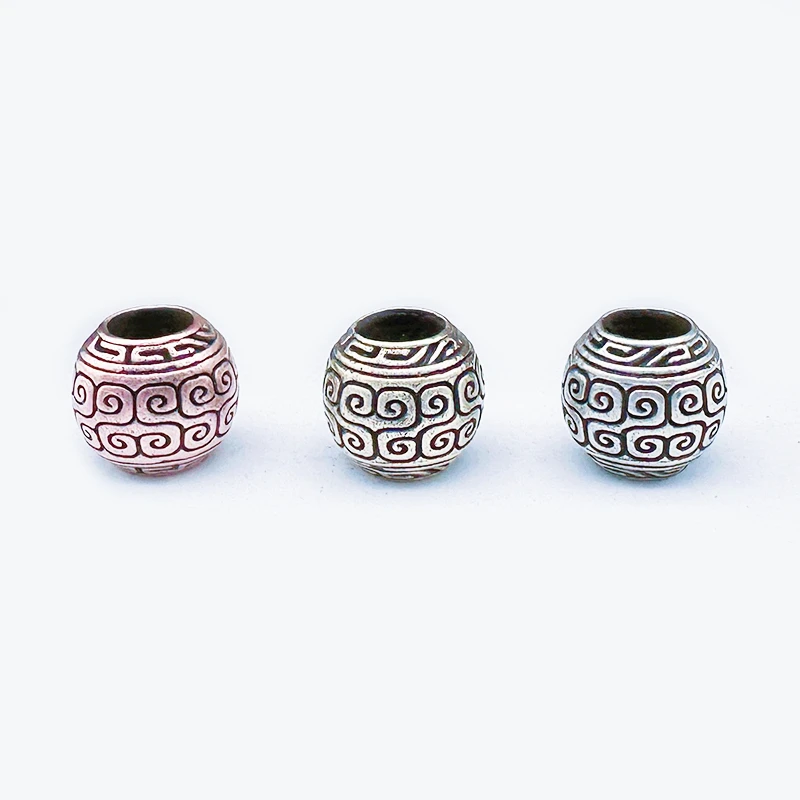 6mm Metal bross beads for paracord bracelets DIY EDC knife pendant custom designs