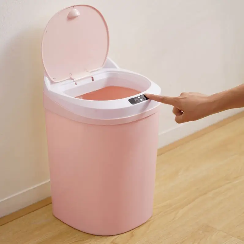 Induction Sensor Recycle Bin Auto Automatic Self Sealing Trash Can Lixeira Inteligente Bote De Basura Poubelle Automatique