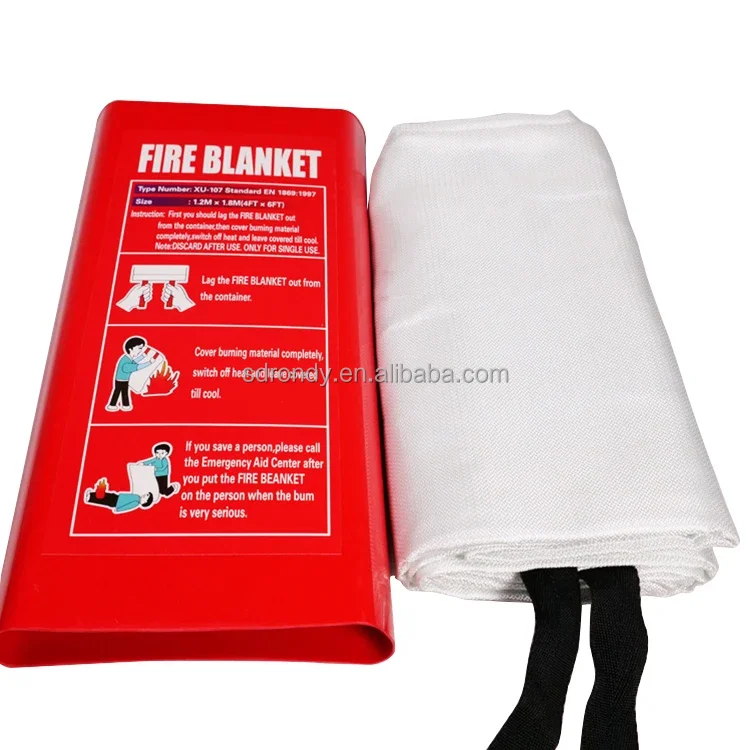 Fire Safety Flame Retardant Fabric Home Safety Emergency Fiberglass Fireproof Fire Blanket For Kitchen House.