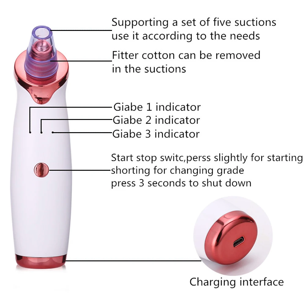 
5 Head Pore Cleanser Vacuum Electric Suction Facial Comedo Acne Remover Extractor Tool Kit Remover Vacuum Blackhead 5 Head Pore Cleanser Vacuum Electric Suction Facial Comedo Acne Remover Extractor Tool Kit &nbsp;Remover Vacuum Blackhead&nbsp;<img data-s