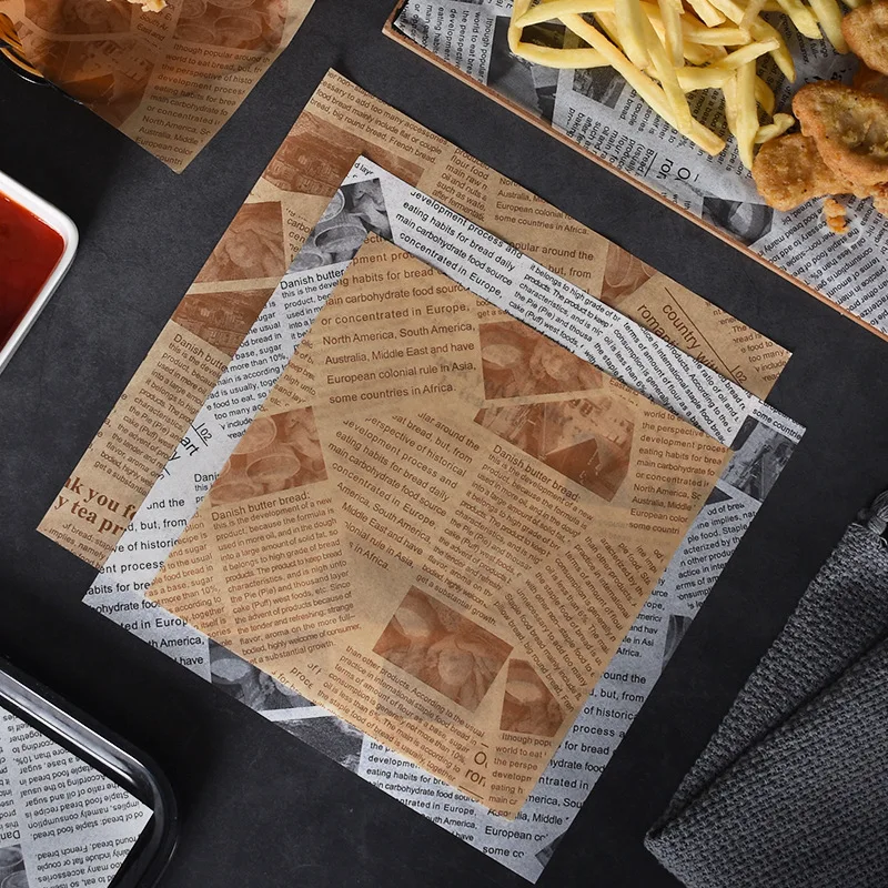 Disposable Oil-Absorbing Square Paper Pad for Chicken Wings and French Fries Food-Grade Oil Paper for Sandwich Baking