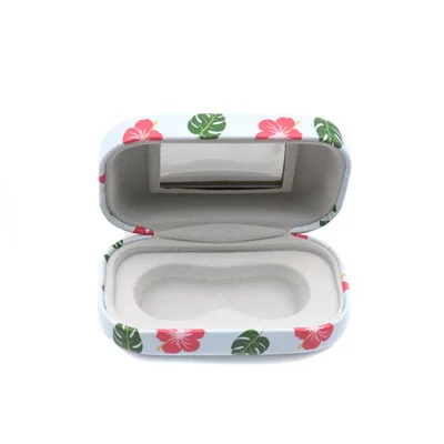 Rectangle Fashion Marble Contact Lens Case Portable Contact Lenses Case Box Kit with Mirror