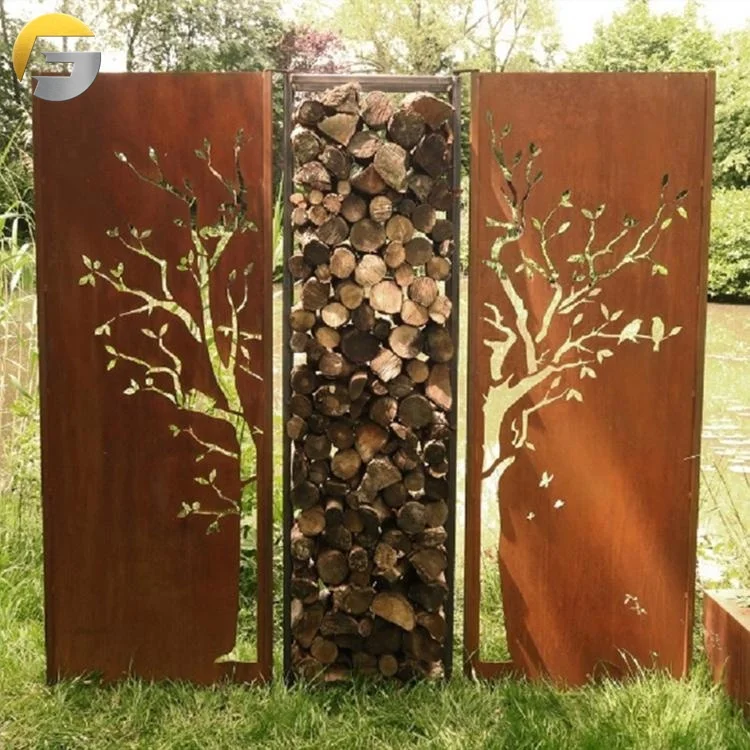 CL285, лазерная резка, панель для ограждения, Прямая поставка с завода, металлическая панель для сада, декоративный ландшафтный дизайн, кортеновые стальные экраны