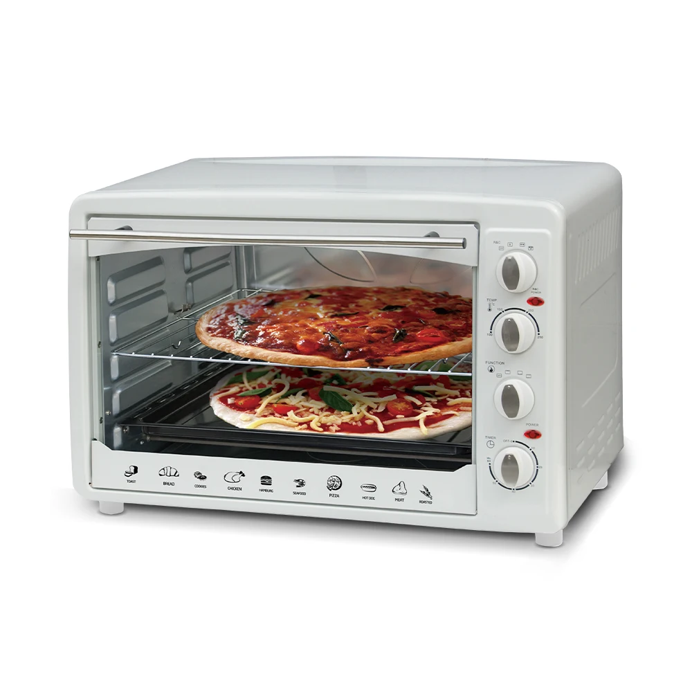 60L Multifunctional Electric Hot Air Fryer Oven 2000W with Additional Accessories-BBQ Rack Skewers Frying Roasting Household Use