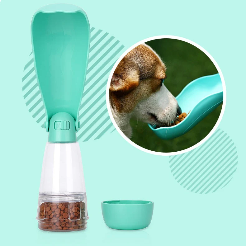 Foldable Collapsible Dog Cat Drinking Dispenser Travel Outdoor Automatic Portable Plastic Feeder Food Drink Pet Water Bottle