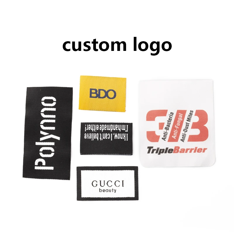 Custom Garment Labels Diy brand logo Fabric Tag cloth label For Apparel Clothing patch Woven Label