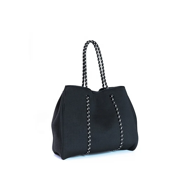 ISO9001 BSCI LVMH factory eco neoprene beach tote bag clear tote bags with custom printed logo custom tote bag  for women