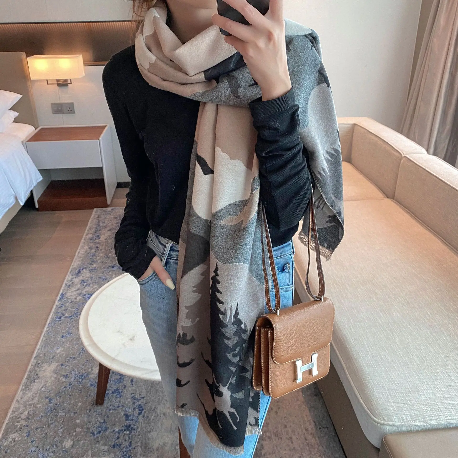 Top Sale Poncho For Women Autumn Winter Imitation Cashmere Poncho Scarves And Shawls
