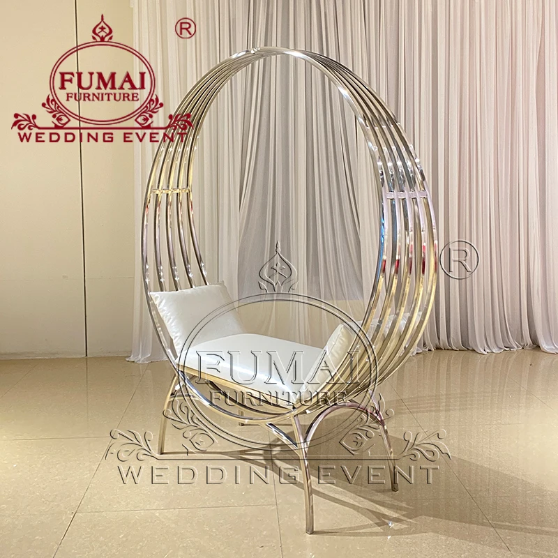 Used Loveseat Wholesale Royal  Luxury Wedding Banquet Gold Birdcage King Throne Hotel Accent Chairs