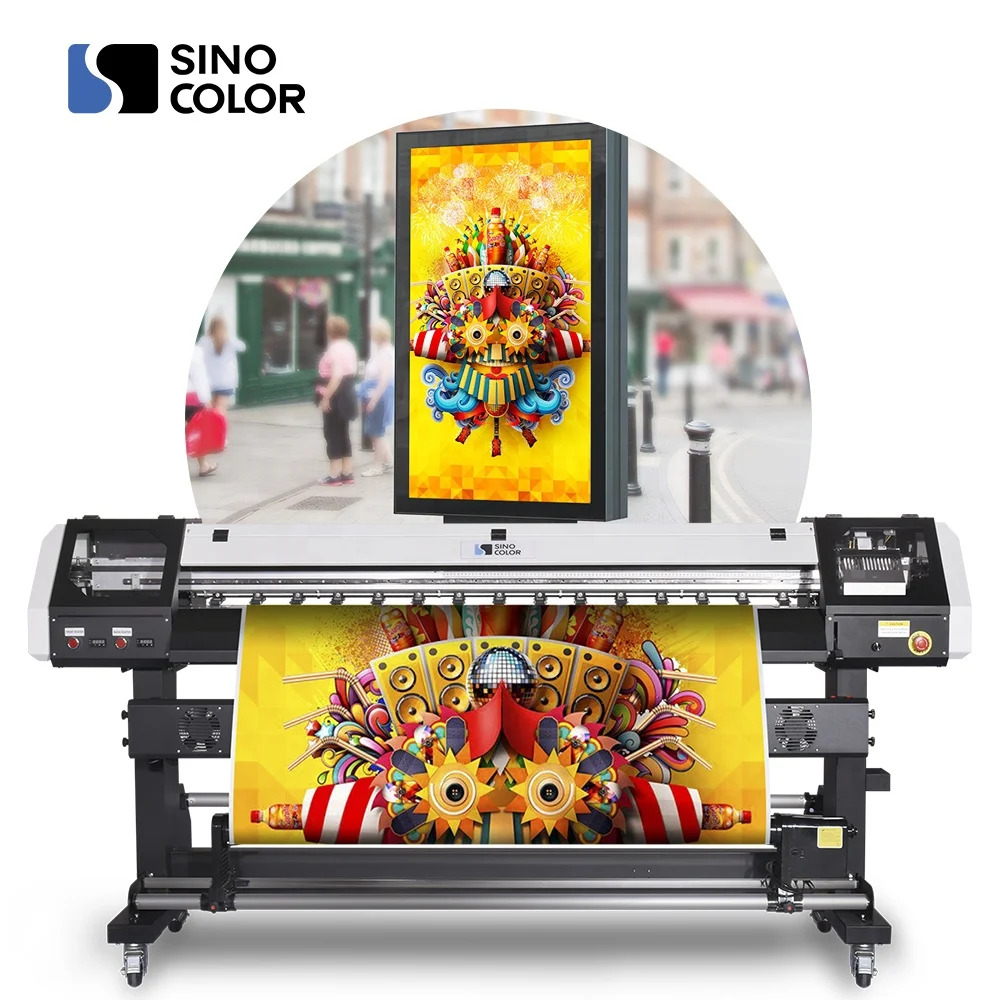 China Manufacturer 1.6m DX5 F1080 i3200 2400dp Vinyl PP Paper Flex Banner Large Format Eco Solvent Printer