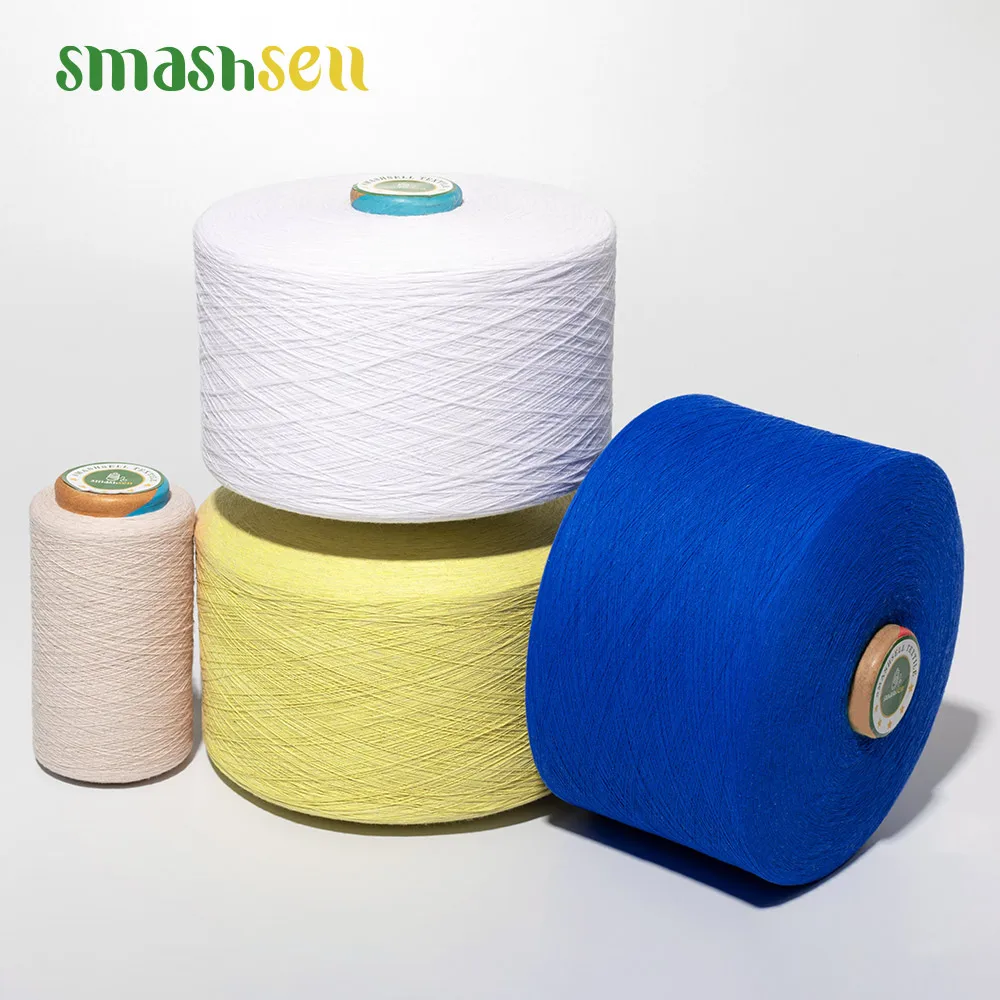 Ne 201 Regenerated Cotton Yarn Spun for Socks Yarn Optical White Bleached Yarn Socks 200 Thread