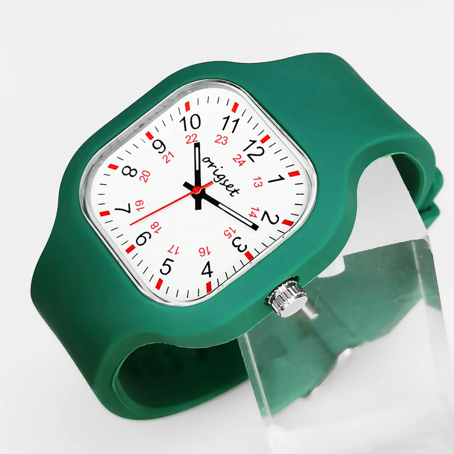Customized printing Silicone Jelly Fashion Nursing Watch military time nursing for nurses woman Unisex low moq custom logo watch