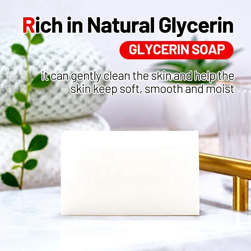 Rich Natural Glycerin Mild Cleaning Moisturizing Smooth Skin Handmade Body Facial Soap