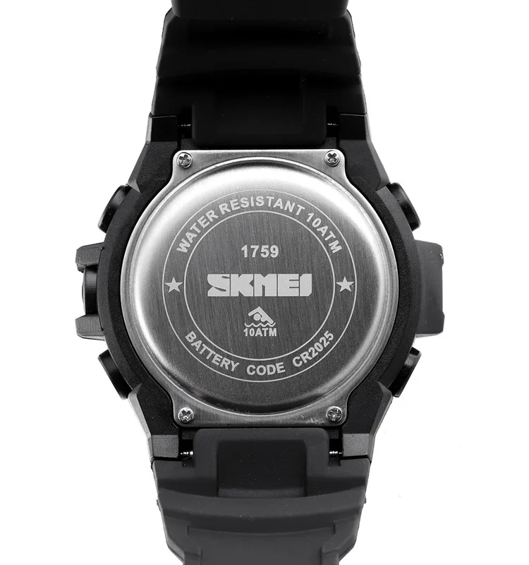 Новый бренд Skmei 1759 аналоговые Мужские цифровые часы Relojes Hombre электронные спортивные
