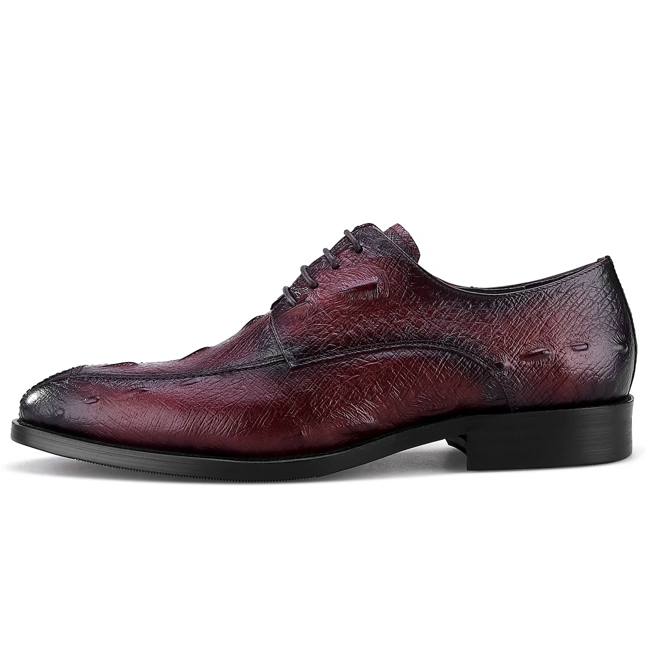 2020 Latest Flat Low Heel Colored Wedding Brogue Dress Shoes Crocodile Embossing Genuine Leather Shoe for Men