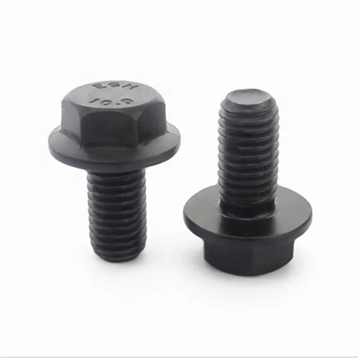 
DIN 6921 Metric 10.9 bolt carbon steel Black Hex flange bolts 