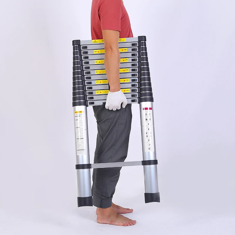 5.4M Telescopic Retractable Loft Folding Step Telescopic Ladder