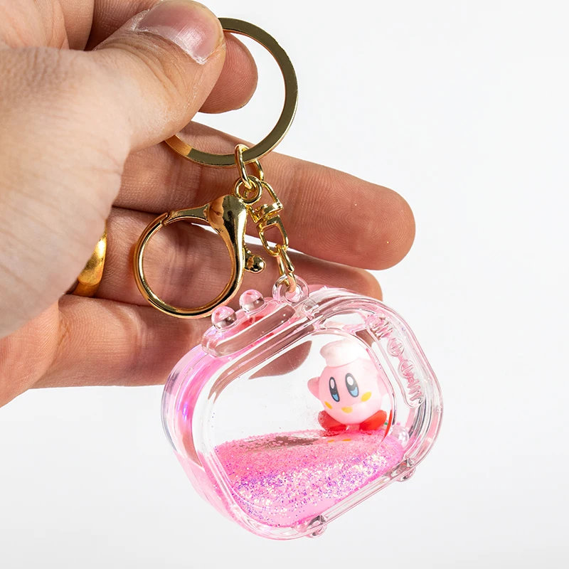 Exquisite Female Keychain Pendant Cute Little Frog Oil Liquid Sand Bottle Creative PVC Alloy Material Metal Plastic Material