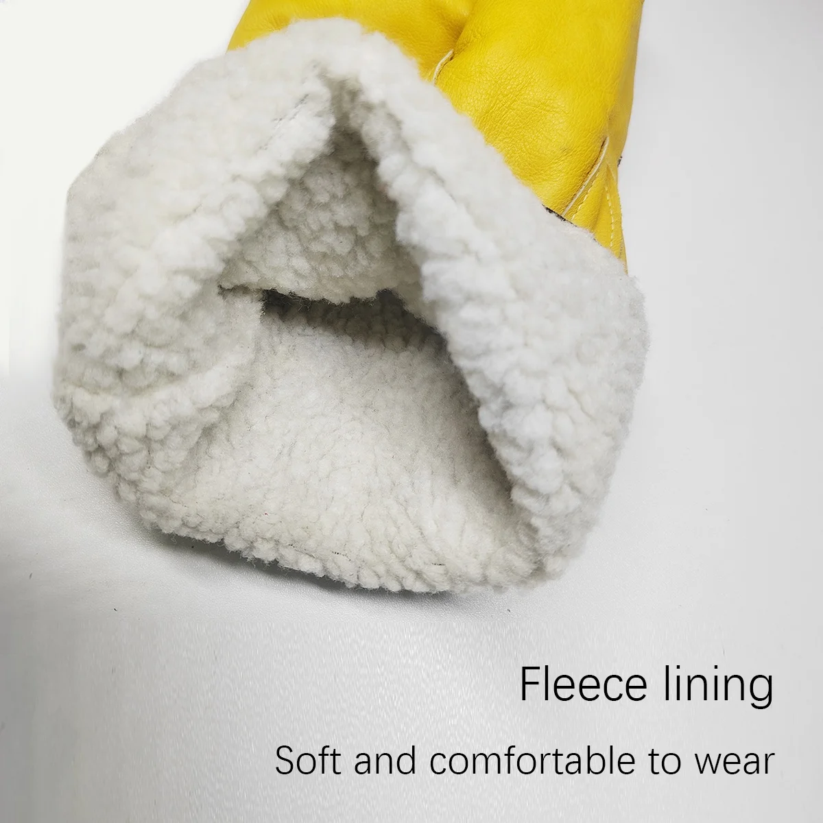 Labor Protection Safety Work Aluminium Foil Cow Leather Palm Heat Insulation Wear Resistant Hand Gloves