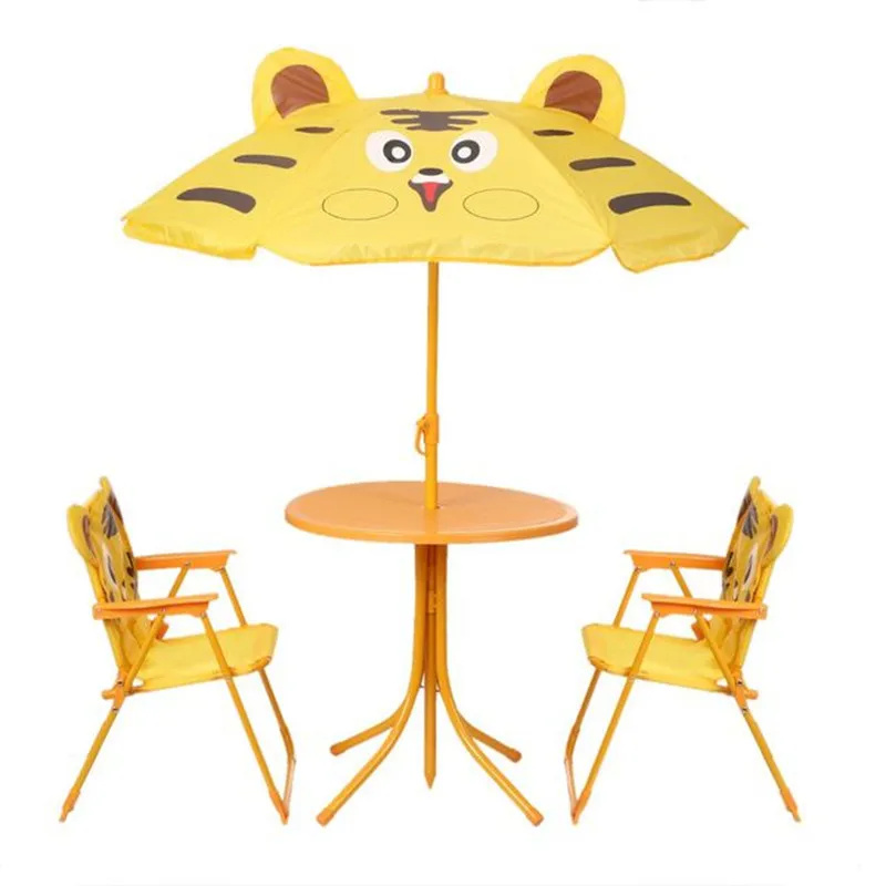 Hot selling kids folding chair umbrella and table used for garden and beach