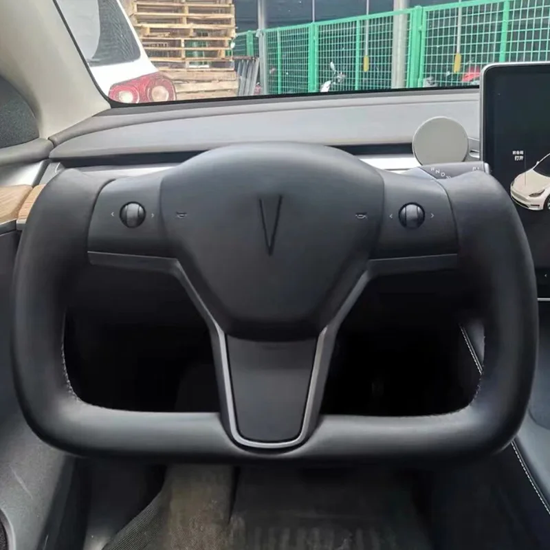 For Tesla yoke steering wheel factory modified model Edamame 3yx carbon fiber modified steering wheel