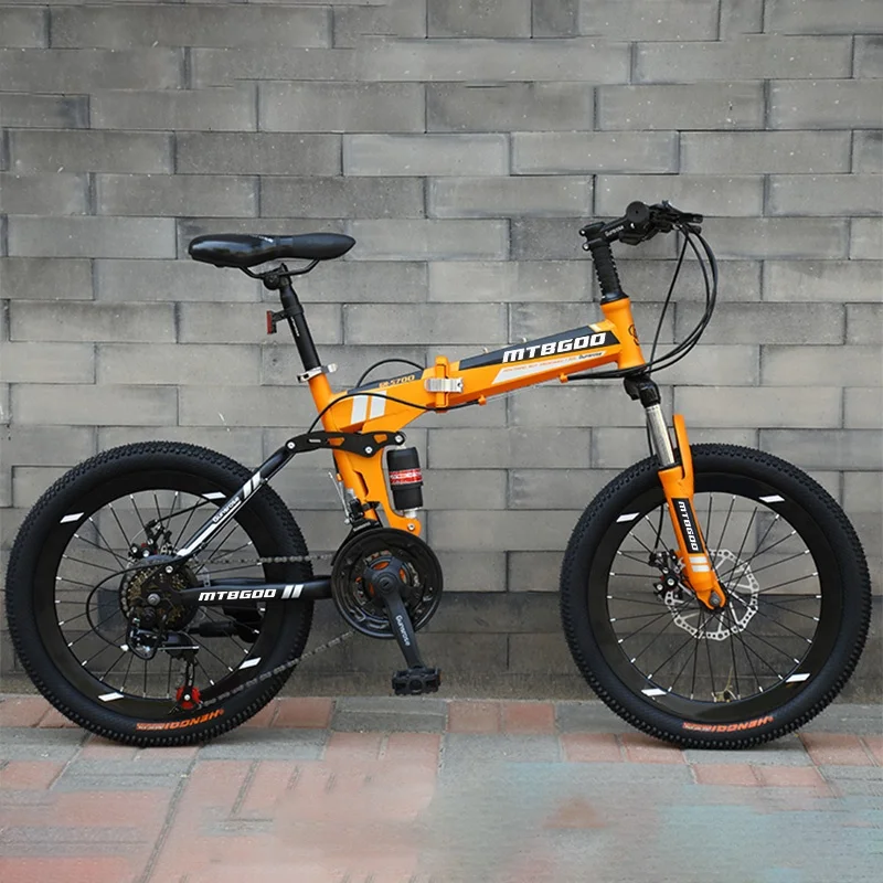 Hot Selling 20/24/26 Inch Steel Folding Frame Bicycle 21/24 Speed Suspension Foldable Mountain Bike For Teenager and Adult