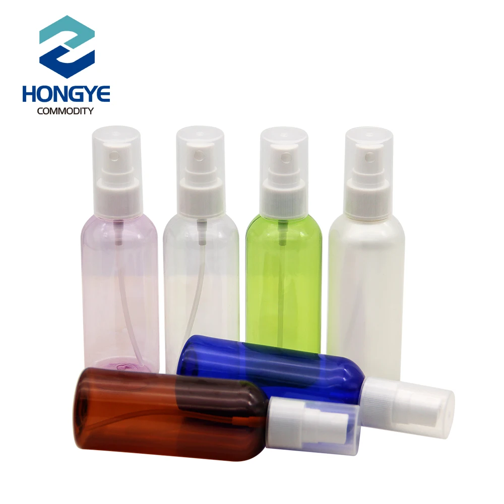 20/410 100 Ml Round Shoulder Pet Spray Bottles With Full Cover For Water/Perfume