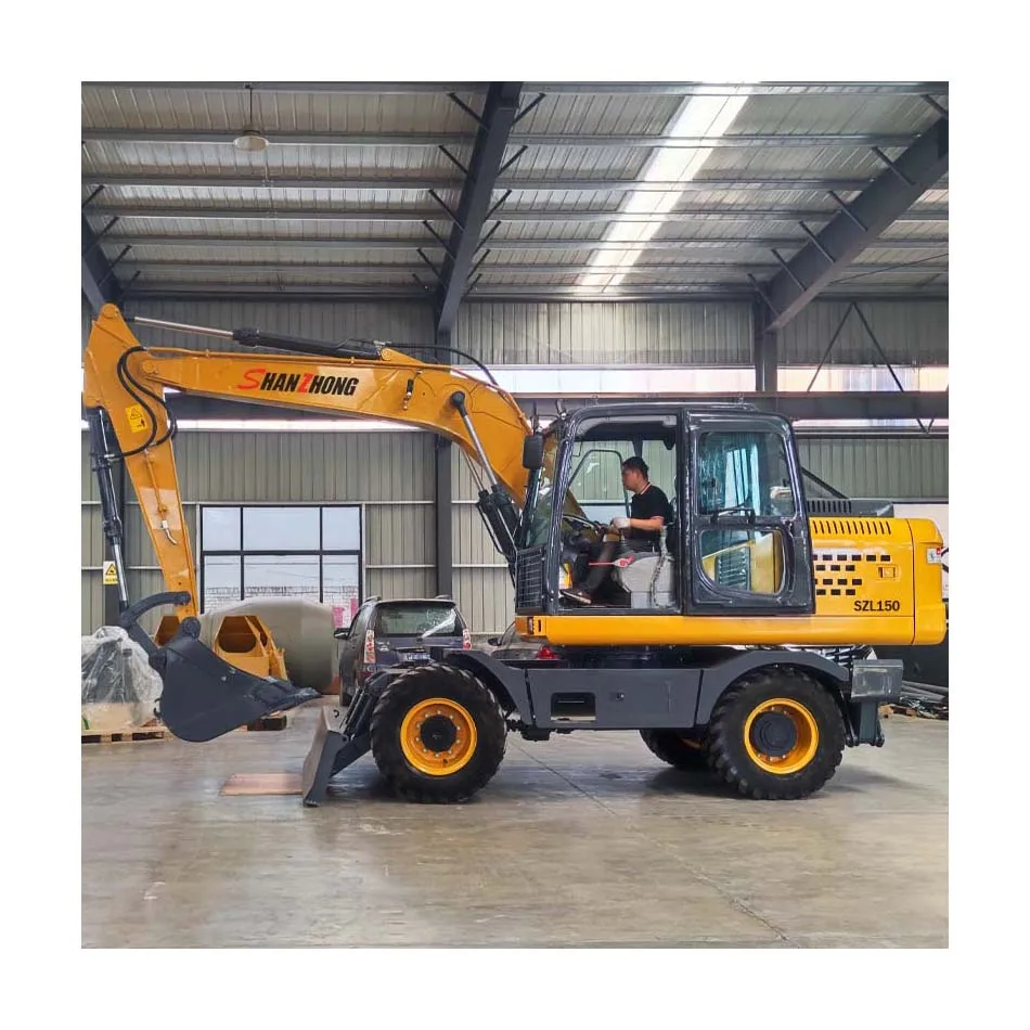 Factory Supply Directly 13ton 14ton Hengte Hydraulic Wheel Excavator with Hydraulic Oil Brake
