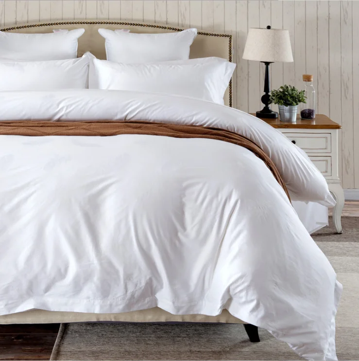 Sateen Fabric Egyptian 100 Cotton 80S 400 500 800T Uesd for Hilton Hotel Woven Lightweight 100%cotton Fabric Roll Packing COMBED