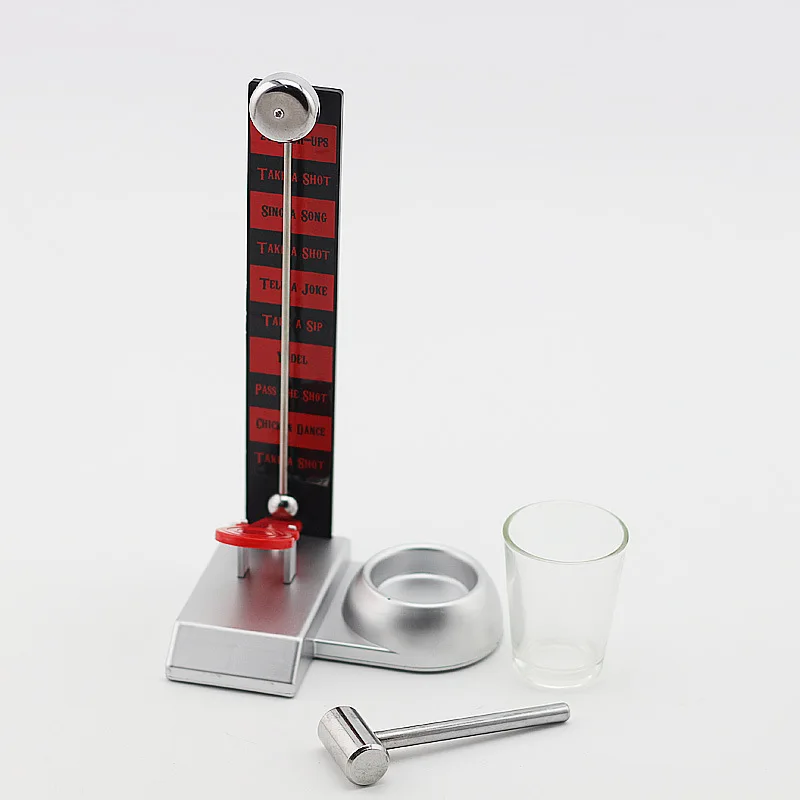 Fancy glass cup hammer shots drinking game set entertainment party pub drinking game shot for adults