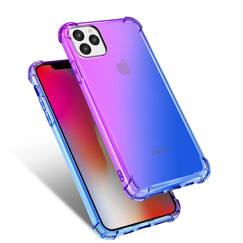 Soft TPU Phone Case Fashion Colorful Clear Shockproof Mobile Phone Case for iPhone X XR XS Max