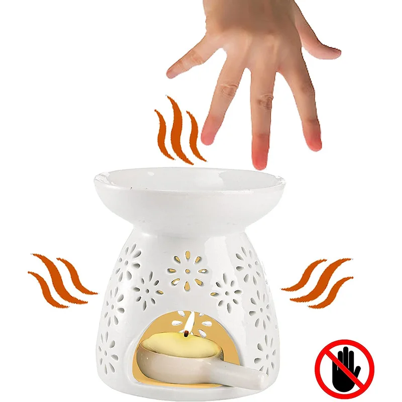 Essential Oil Burner Ceramic Non Electric Wax Melt Burners Candle Tealight Wax Candle Tart Warmer Diffuser Aroma Oil Burner