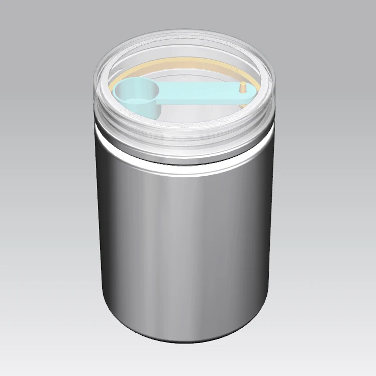 GENSYU 8 oz 13 oz 16 oz 20 oz 28 oz 32 oz New Design Scoop Hook HDPE Protein Powder Bottle Custom Foil Stamping Container