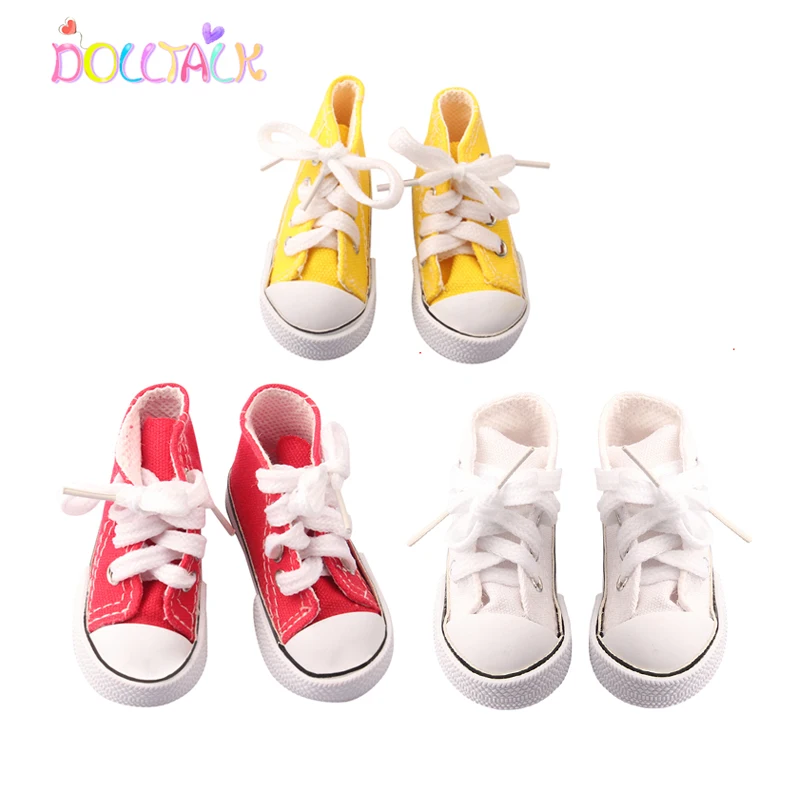 Factory Direct BJD 7.5CM Doll Shoes Classic  Canvas Sneakers Shoes