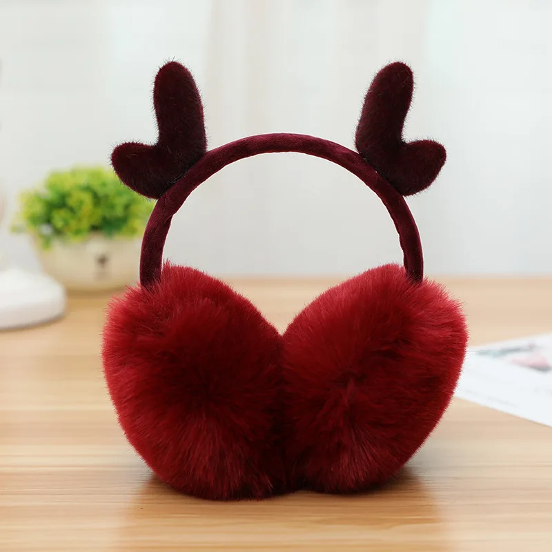 Warm earmuffs hot sale Colorful cute plush unicorn earmuff ear muffs winter warmers women earmuffs
