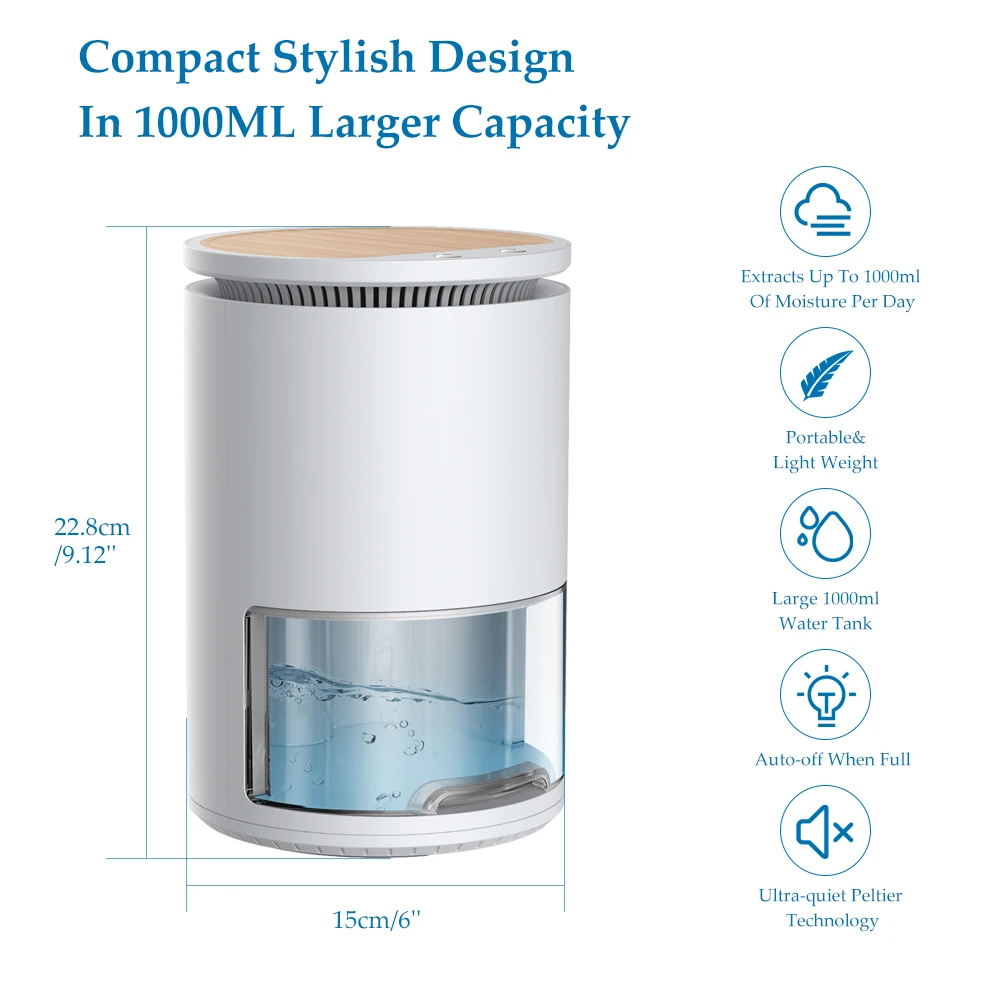 Customize Removable Electric Air Dry Machine Smart Moisture Absorber Peltier Dehumidifier