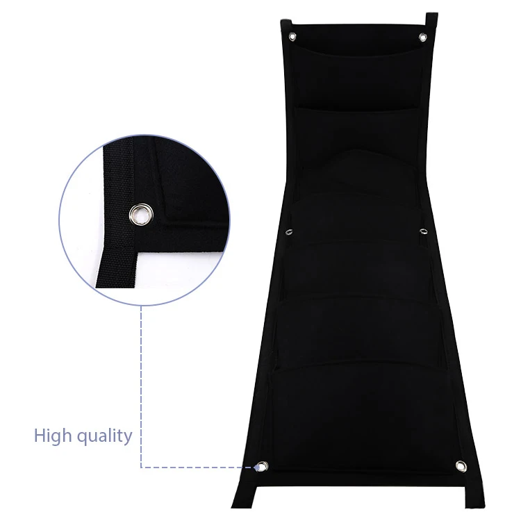 High quality felt garden grow bag 7 Pockets Manufacturer Felt Hanging Planter Vertical Garden Grow Bags