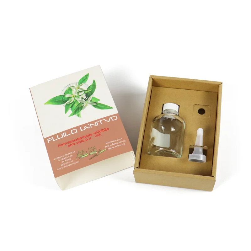Wholesale Custom Printed Hair Accessories Paper Cardboard Bottle Dropper Hair Oil Box and Logo Slide Out Drawer Packaging Box