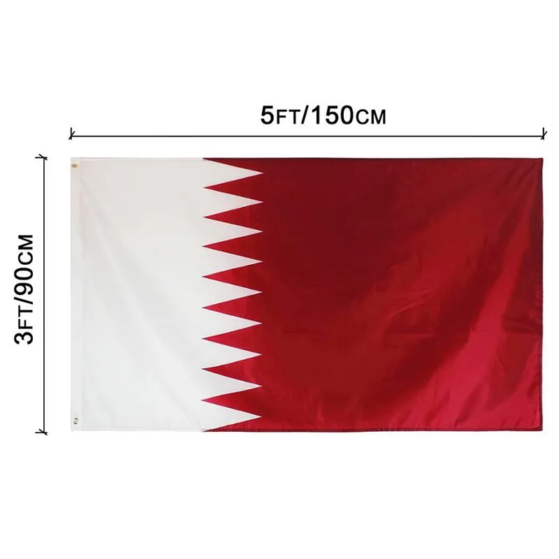 Wholesales custom digital silk print 2022 Qatar world  flags