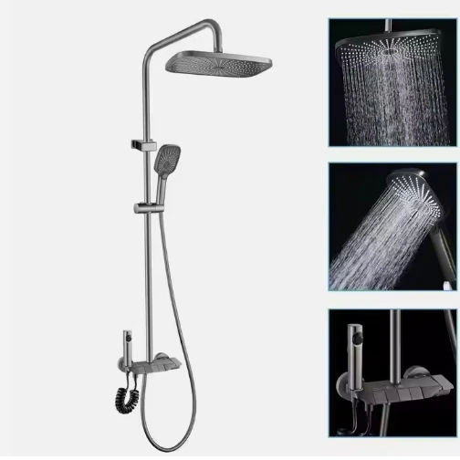 intelligent piano digital shower system quality brass piano press button design bathroom shower sets brass piano spray shower
