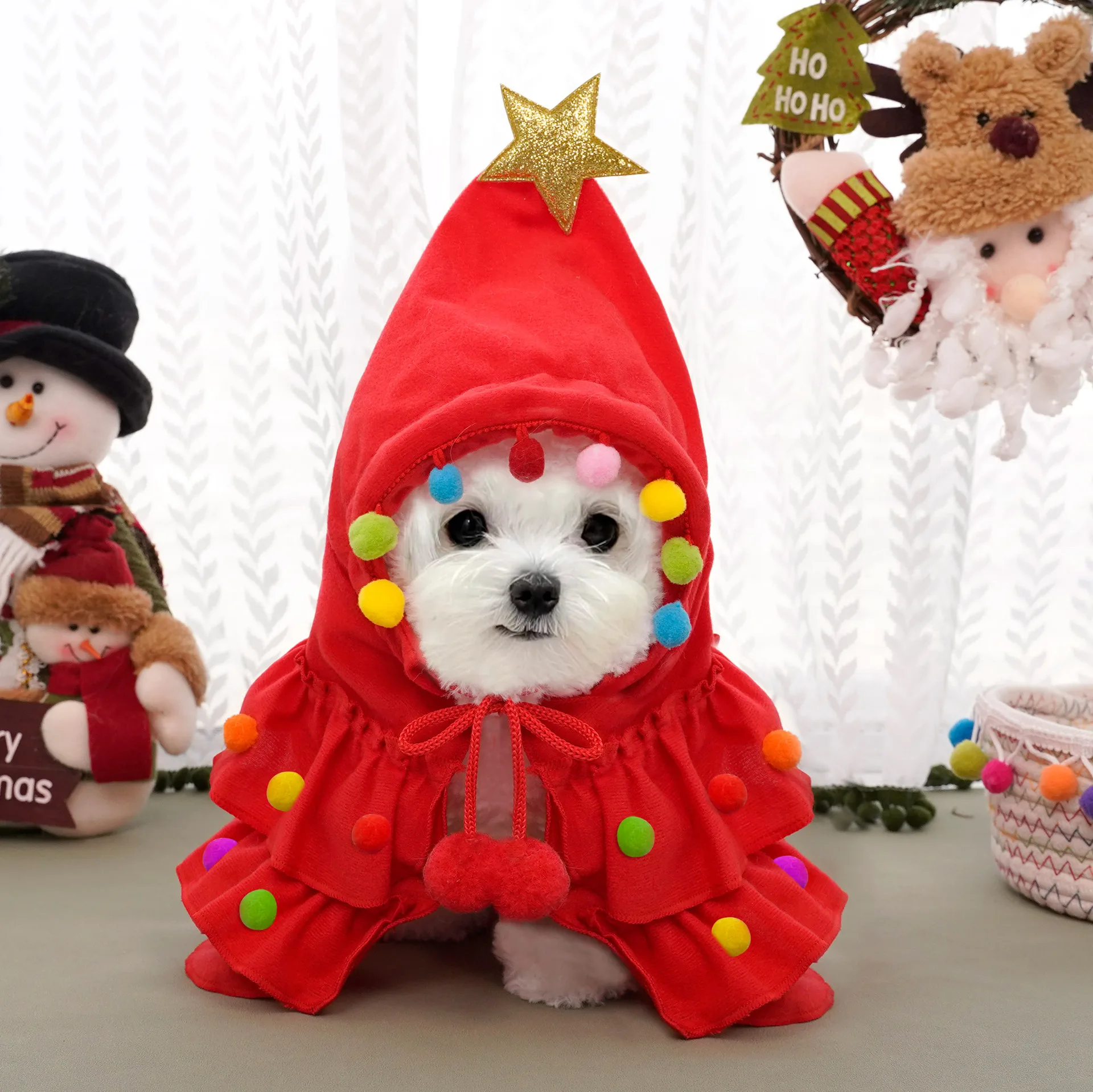 Creative Christmas Shawl Cloak Dress Up Funny Dogs Dress Up Festive Halloween pet costume Cape